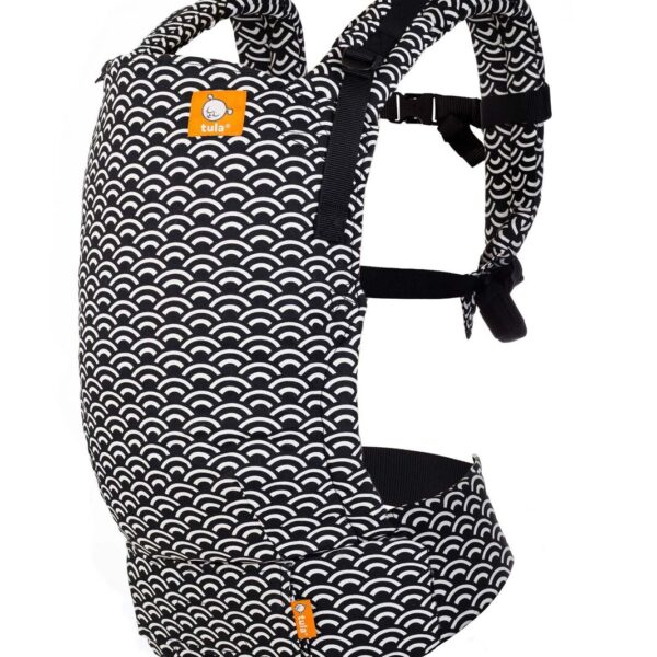 Tula Free-to-Grow carrier in the Tempo print, black with white arcs